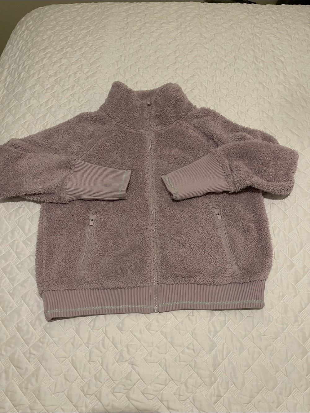 Athleta Plush Sherpa Jacket in Lilac